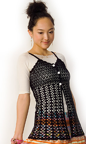 29-18 Crochet Tunic Vest