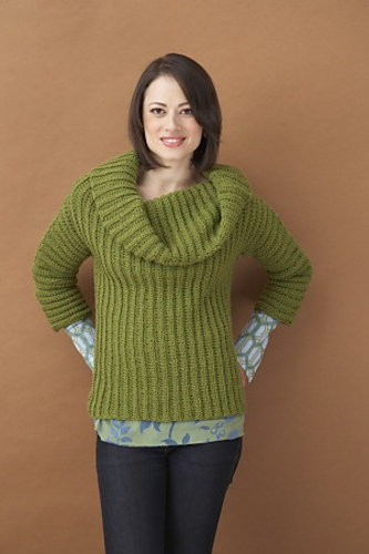 Side-To-Side Cowl Neck Sweater