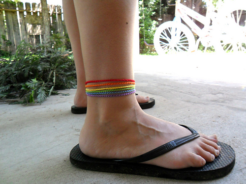 Rainbow Anklet (aka Take That, DOMA!)