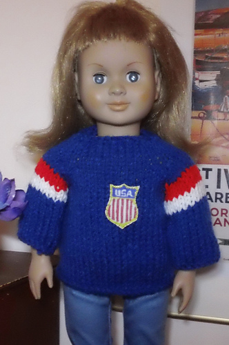 Hockey sweater for AG doll