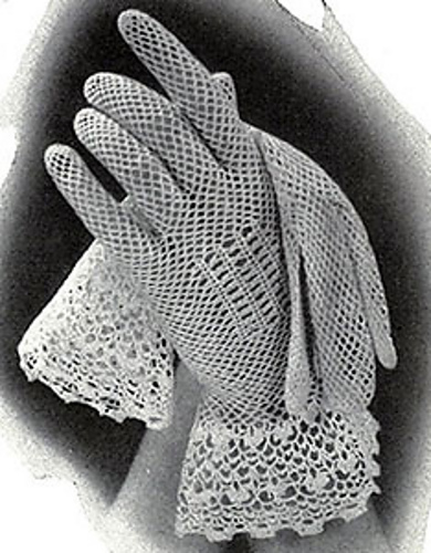Crochet Gloves with Irish Cuffs #284
