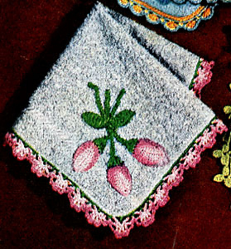 Rosebud Washcloth Edging #S-145