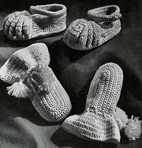 Cap, Bootees, and Mittens Set #5341