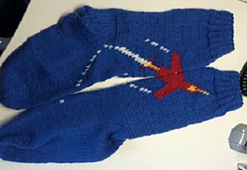 Jet Airplane Socks #7231