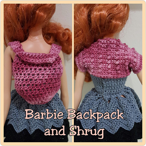 Barbie Backpack and Berry-Stitched Shrug