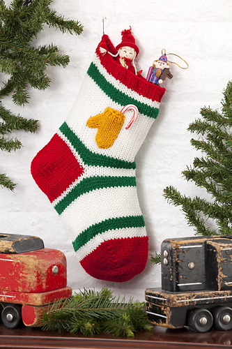 Holiday Stocking with Mitten Pocket