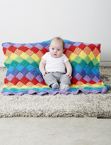 Tunisian Entrelac Baby Blanket