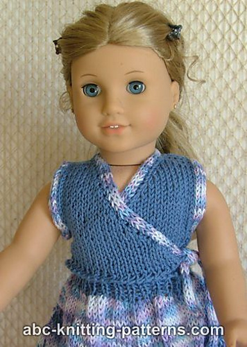 American Girl Doll Sleeveless Wrap Top