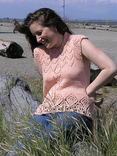 Aran Weight Lace Shell