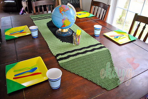 Crayon Table Runner