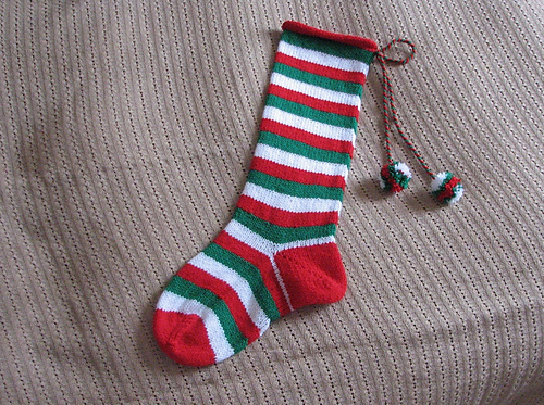 Christmas Stocking with Stripes
