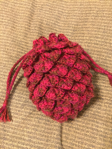 Yarn Dragon Egg Bag or Reticule