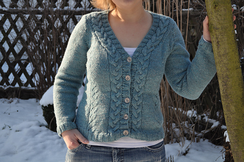 Strickjacke Mohair Tweed
