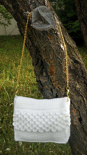 White Crocodile Purse