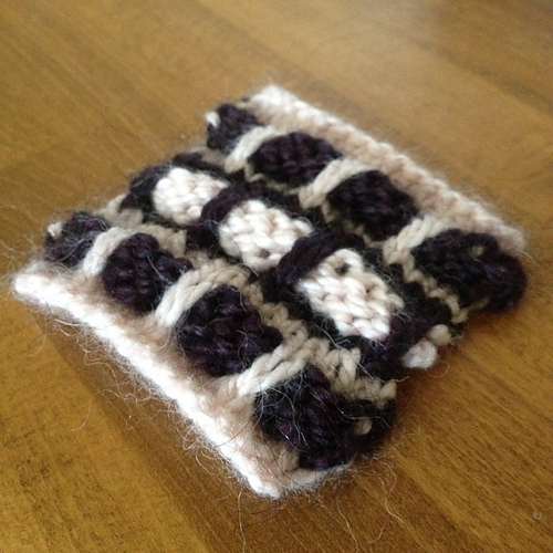Stripe and slip stitch coaster