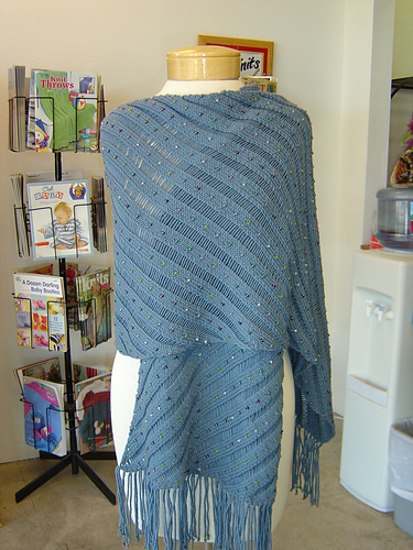 Beaded Clapotis Scarf or Shawl