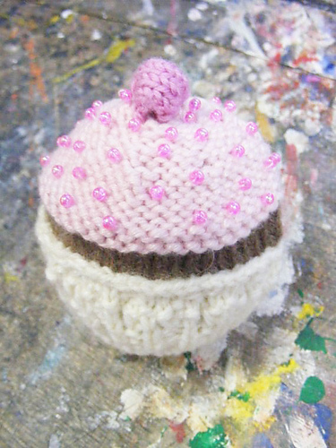 Knitted Cupcake