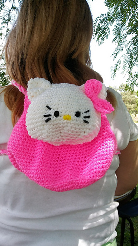 Hot Pink Kitty Book Bag