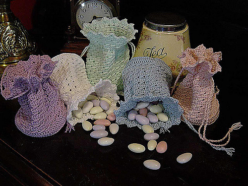 Victoria Crochet Drawstring Purse