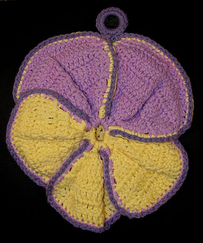 Pansy Potholder
