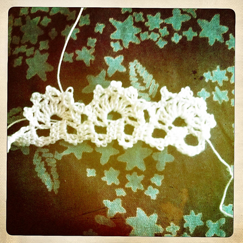 Crocheted lace edging