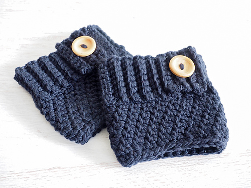 Even Moss Stitch Boot Cuff