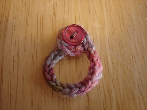 I-Cord Holder with Recycled Earring Stitch Markers