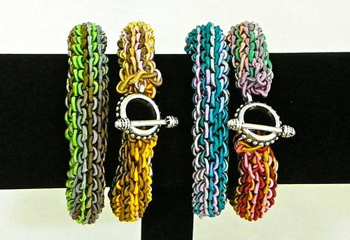 Fiber Bling Knit Bracelet