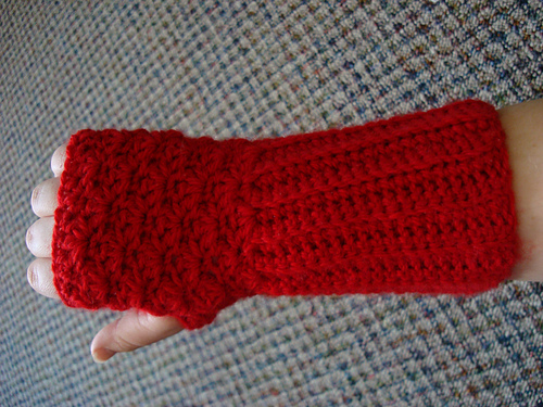 Garnet Beret & Fingerless Gloves