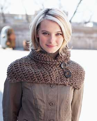 Buttoned Wrap Scarf
