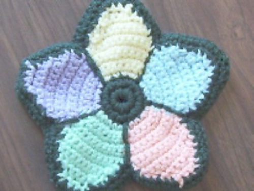 Stained Glass Flower Potholder