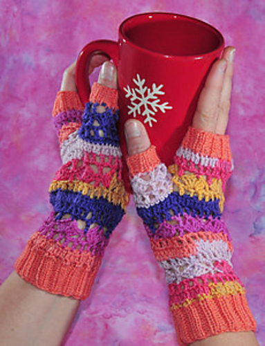 April Fool Fingerless Gloves