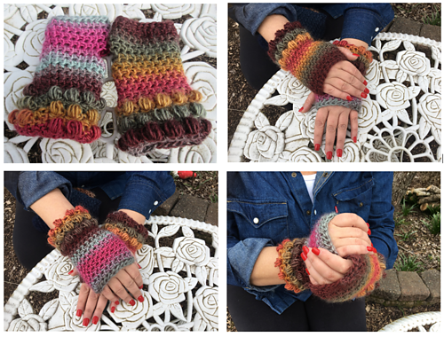 Winter's Desert Fingerless Gloves