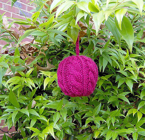 Cabled Globe Ornament