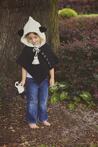 Panda Bear Poncho & Buddy