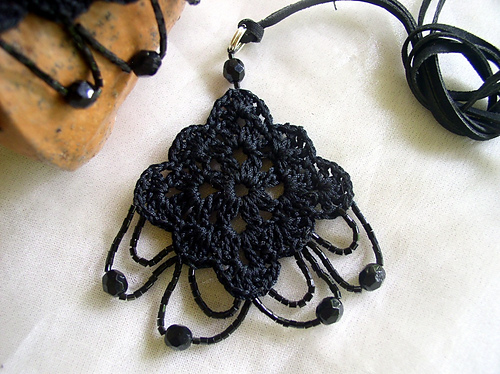 Embellished Motifs Earrings and Pendant