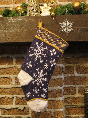 Snowflakes Xmas Stocking