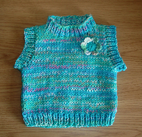 chunky yarn baby sleeveless vest top