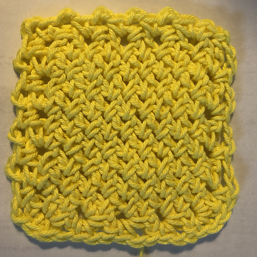 Diagonal Moss Stitch Washcloth