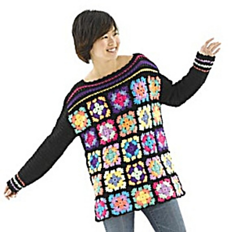 Granny Square Pullover #40218
