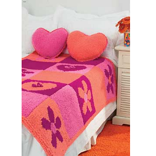 Hearts and Flowers Blanket