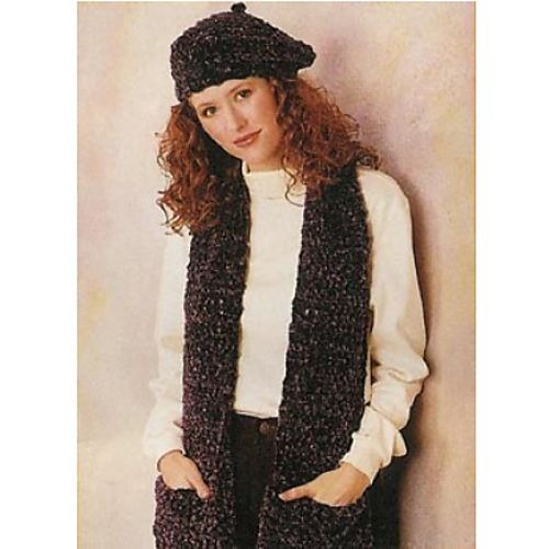 Pocket Scarf & Beret (Knit)