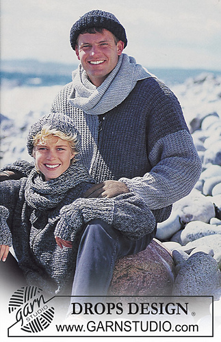 40-4 Textured jacket, hat and scarf