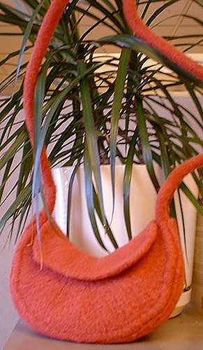 Retro Wedge Felted Bag