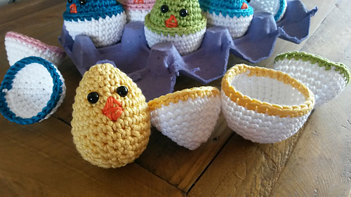 Chicken with eggshell