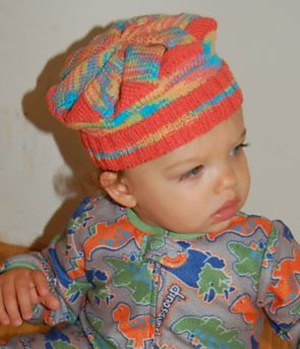 Panda Cotton Entrelac Baby Hat