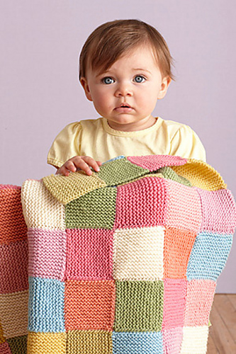 Patchwork Garter Baby Throw