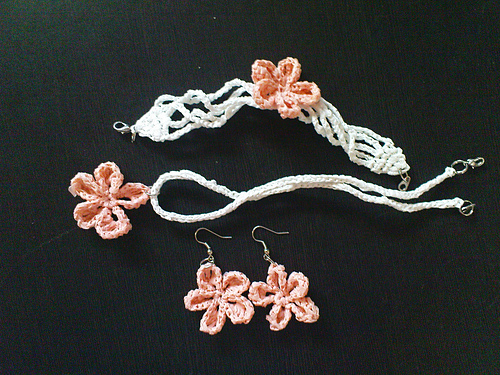 Scalloped Flower Summer Jewelry Set