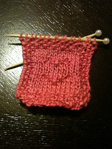 Miniature Knitted Heart Cloth