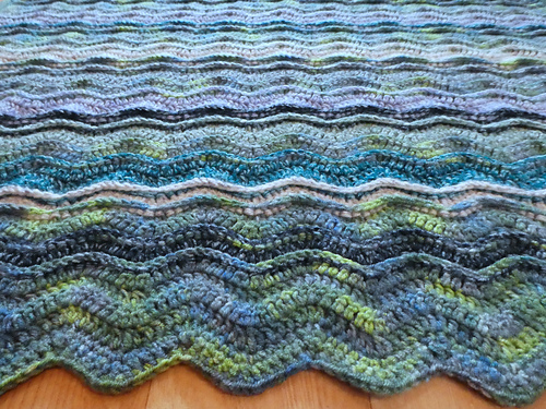Post Stitch Ripple Blanket